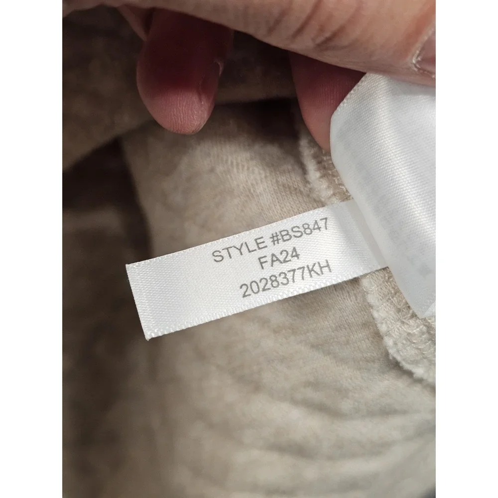 J.Crew Authentic Fleece Quilted Quarter Zip Pullover Oatmeal‎ Men's XXL